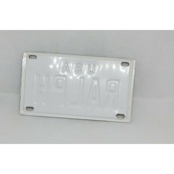 U.S.A Ralph Personalized White Red Collectible Mini License Bicycle Bike Plate - Picture 7 of 12